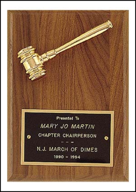 Metal Gavel Goldtone (5"x7")